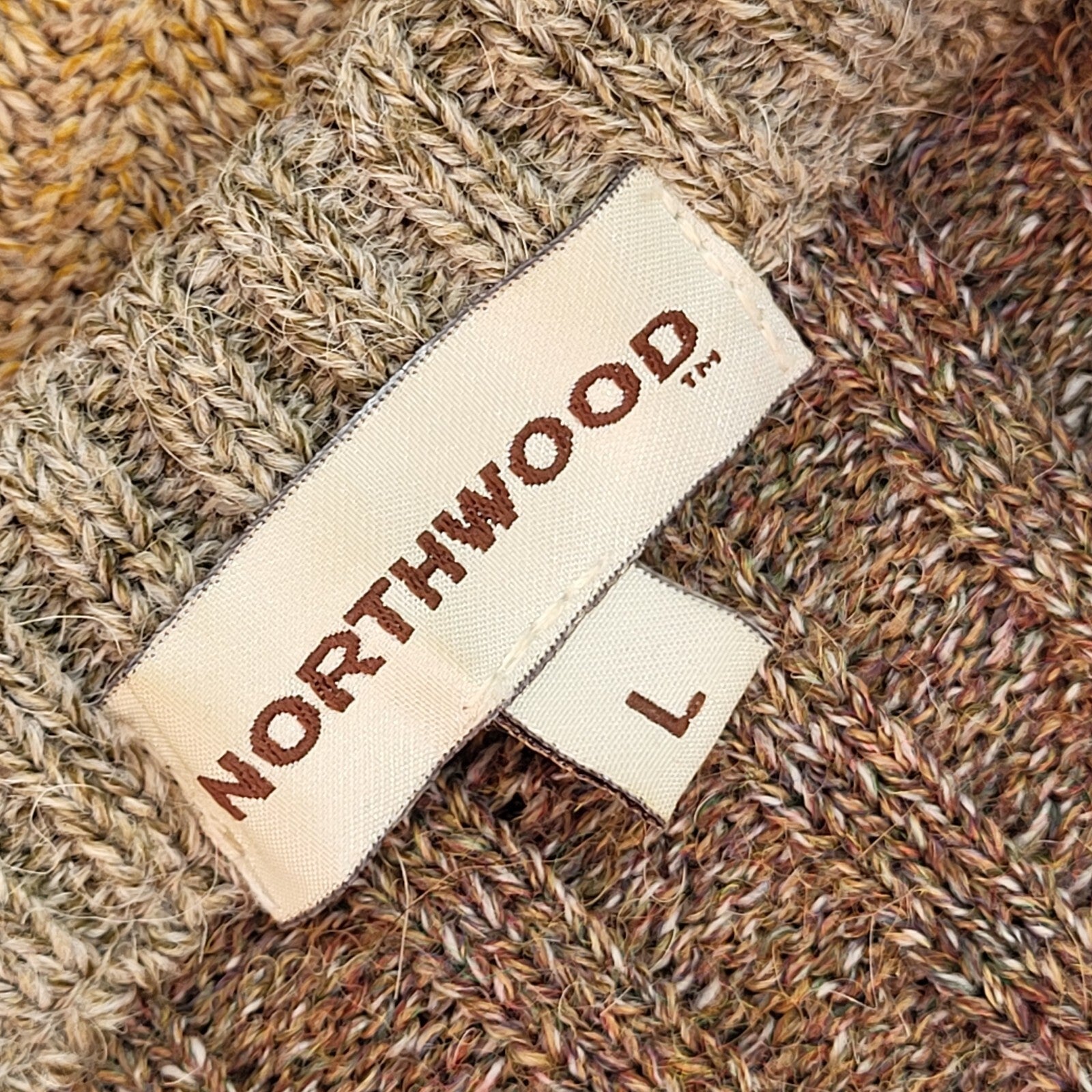 Northwood Vintage 90's Brown Abstract Jumper UK Men's Size L
