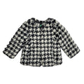 United Colors Of Benetton Black & White Faux Fur Jacket Uk Girl's Age 2