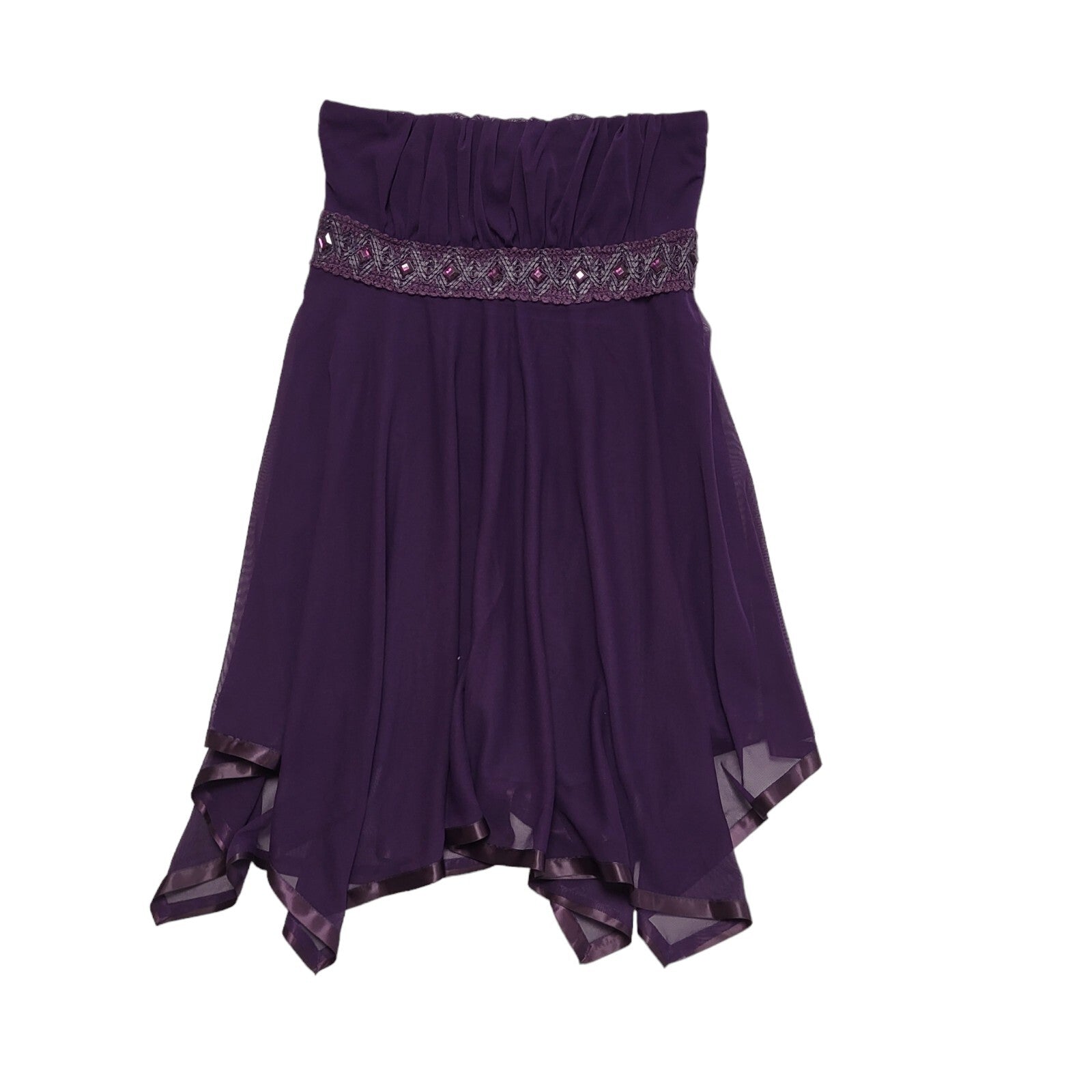 West One Next Vintage 90s Purple Dress Uk Women's Size 12 W30