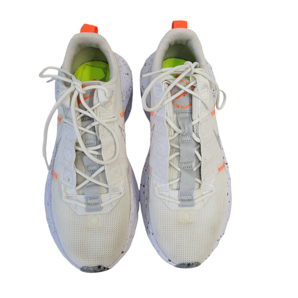 Nike White & Orange Lace-up Sports Casual Trainers Uk Women's Size 5.5