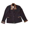 Carla Field 80s Vintage Brown Button Up Jacket Women's Size 16