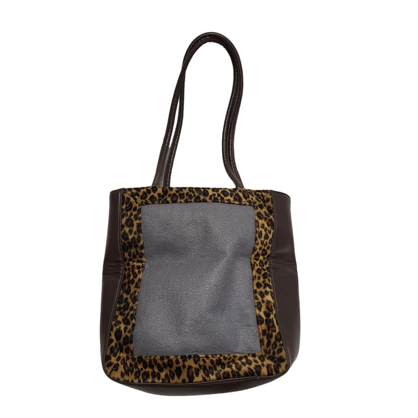 Vintage Brown Faux Leather Hand Bag / Shoulder Bag Uk Women's 11.5" x 10"