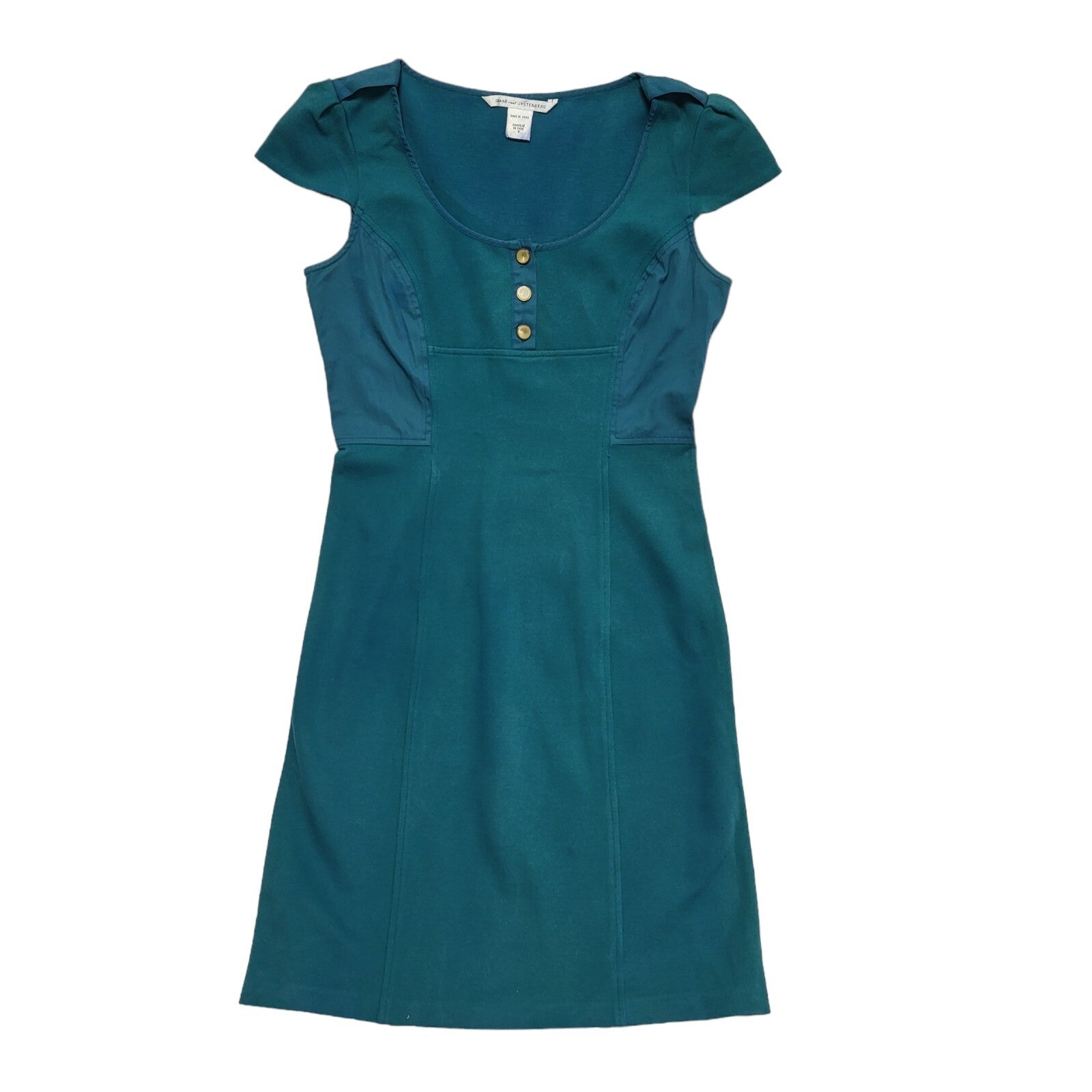 Furstenberg Vintage 90s Blue Sleeveless Dress Uk Women's Size 8 W26-28