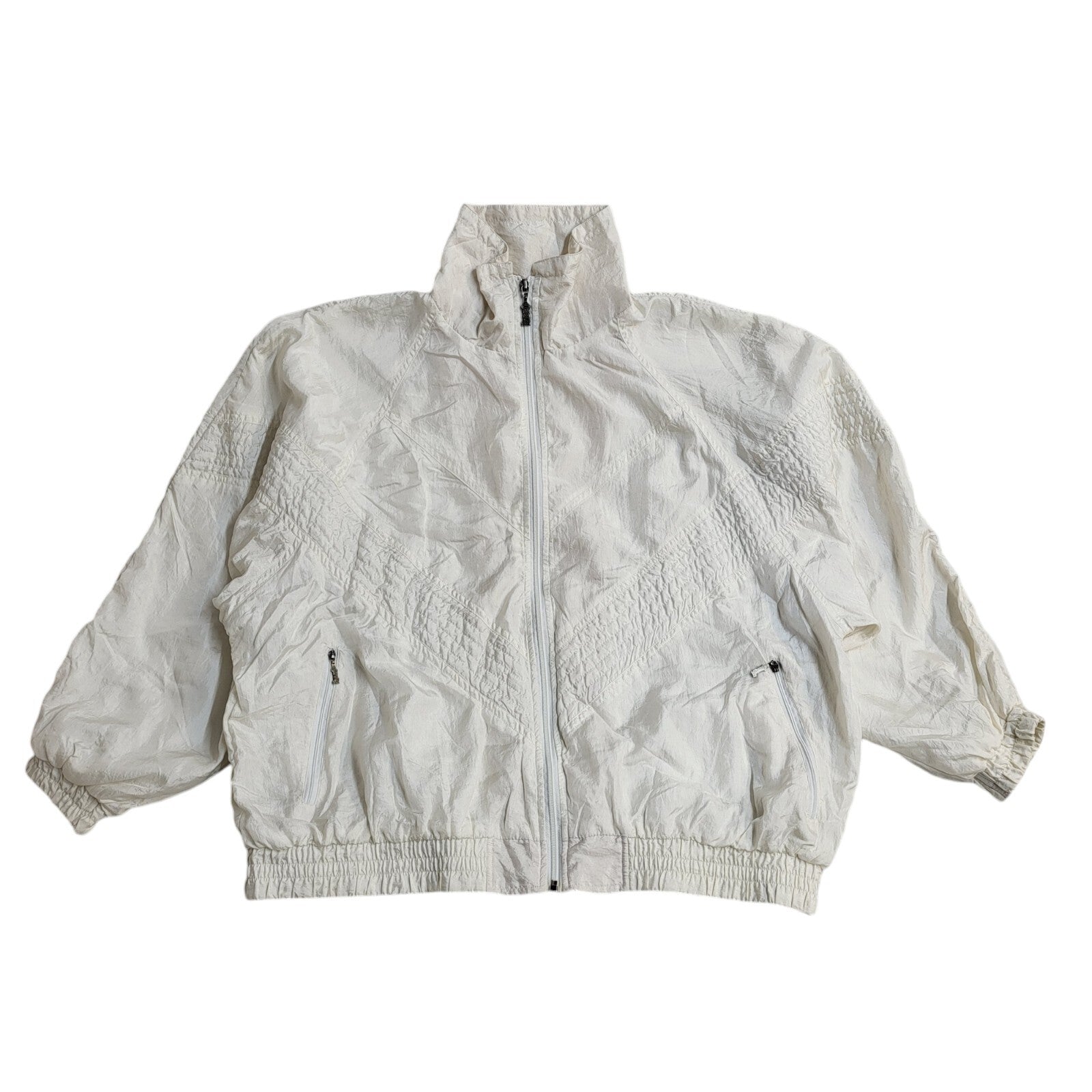 Rodeo Vintage 80s White Shell Jacket Uk Women's Size 18