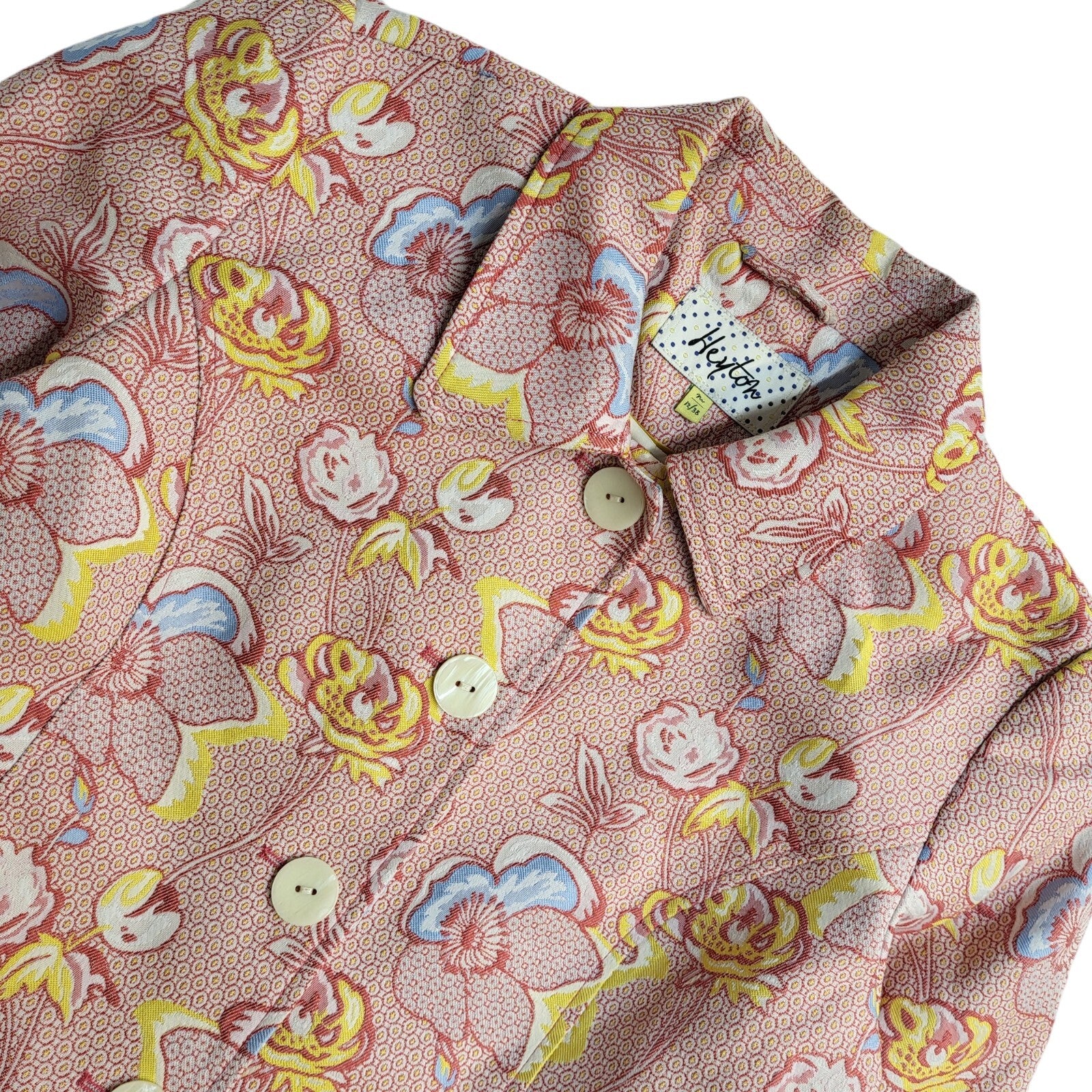 Heyton Vintage 90s Pink Floral Jacket Uk Women's Size 12