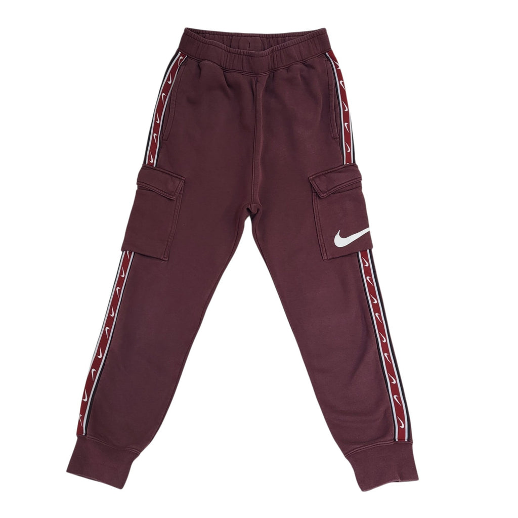 Nike Tracksuit Bottoms Burgundy Cotton Skinny Uk Women's Size XS W24 L25