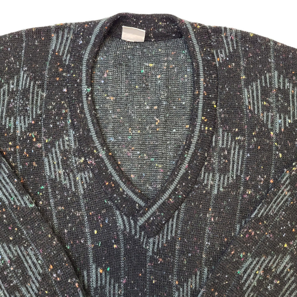 Jufi 80s Vintage V-Neck Jumper Men's Size Large