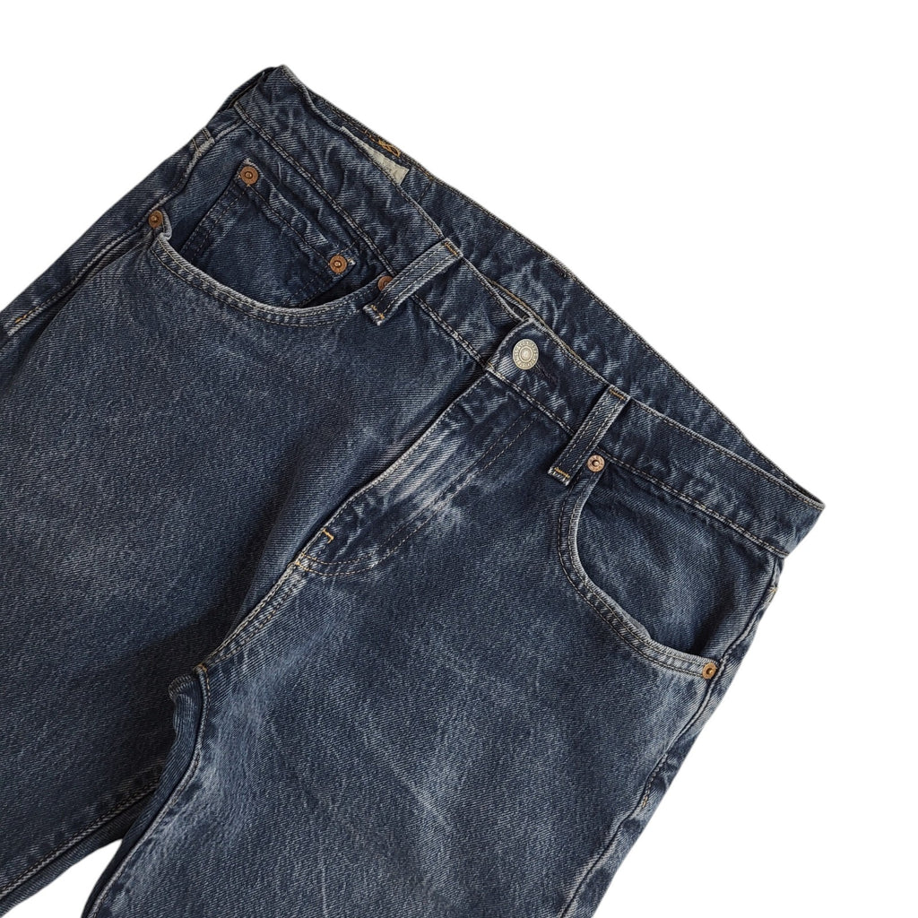 Levi's 90s Dark Blue Straight Leg Denim Jeans Uk Men's Size S W30 L32
