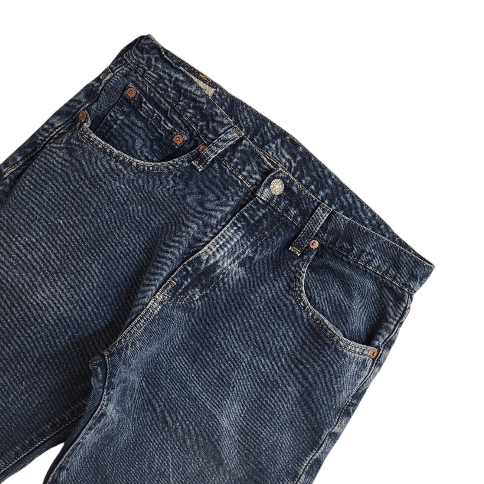 Levi's 90s Dark Blue Straight Leg Denim Jeans Uk Men's Size S W30 L32