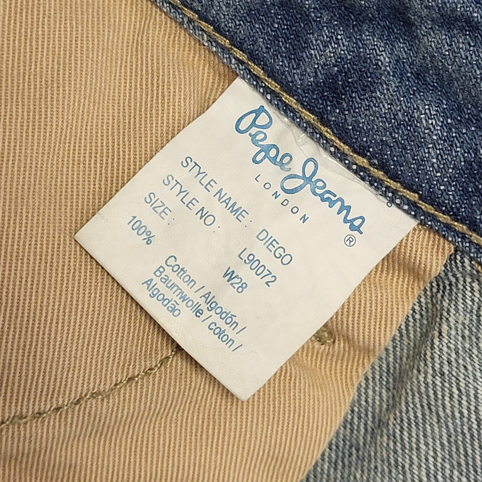 Pepe Jeans Vintage Y2K Blue A-Line Denim Skirt Womens UK 10 W28
