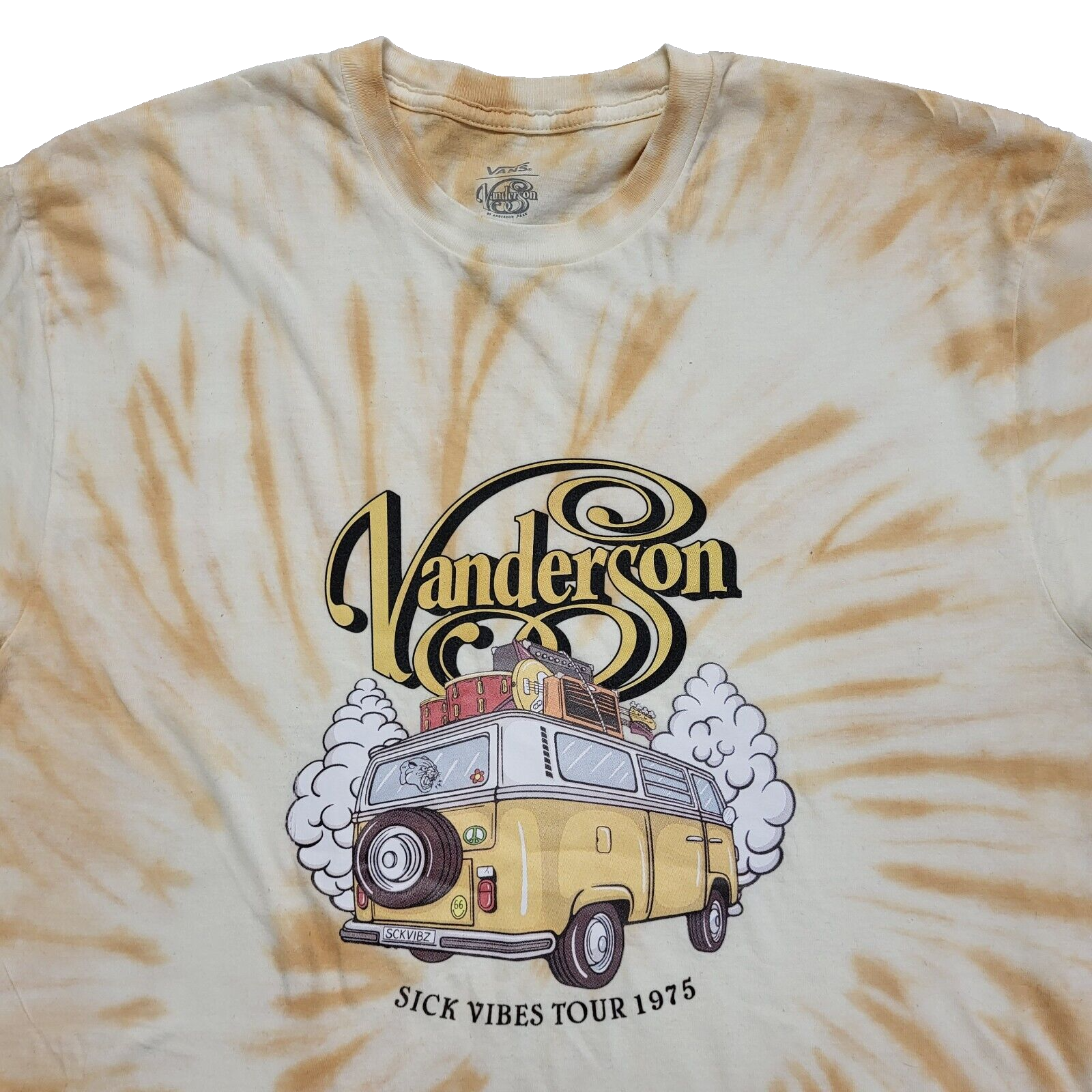Vans Y2K Orange Vintage Short Sleeve Round Neck T-Shirt Uk Men's Size M