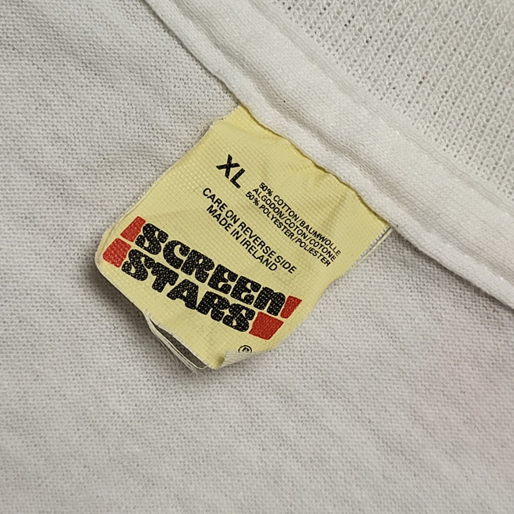 Screen Stars 90s Vintage White Dial a Dream Single Stitch T-Shirt Mens Size XL