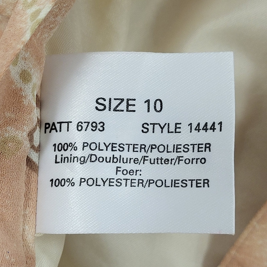 80's Vintage Beige Diamond Patterned Pleated Skirt Women's 8/10