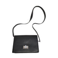 Genuine Leather Black Leather Hand Bag / Shoulder Bag Uk Women's 6.5" x 9"