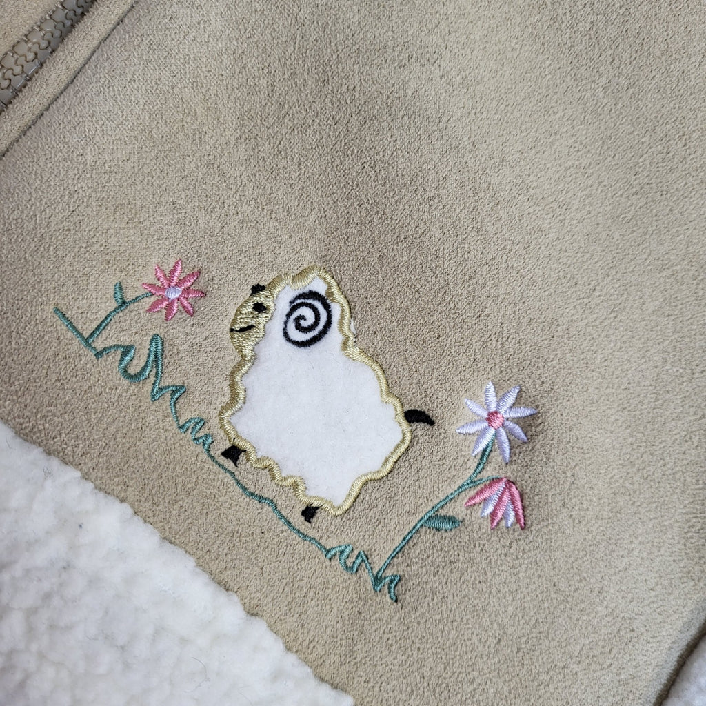 Edinburgh Woolen Mill Beige Vintage 90's Full Zip Coat UK Women's Size 18/20