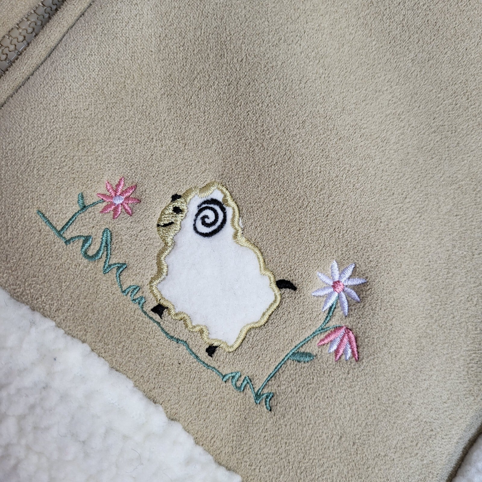 Edinburgh Woolen Mill Beige Vintage 90's Full Zip Coat UK Women's Size 18/20