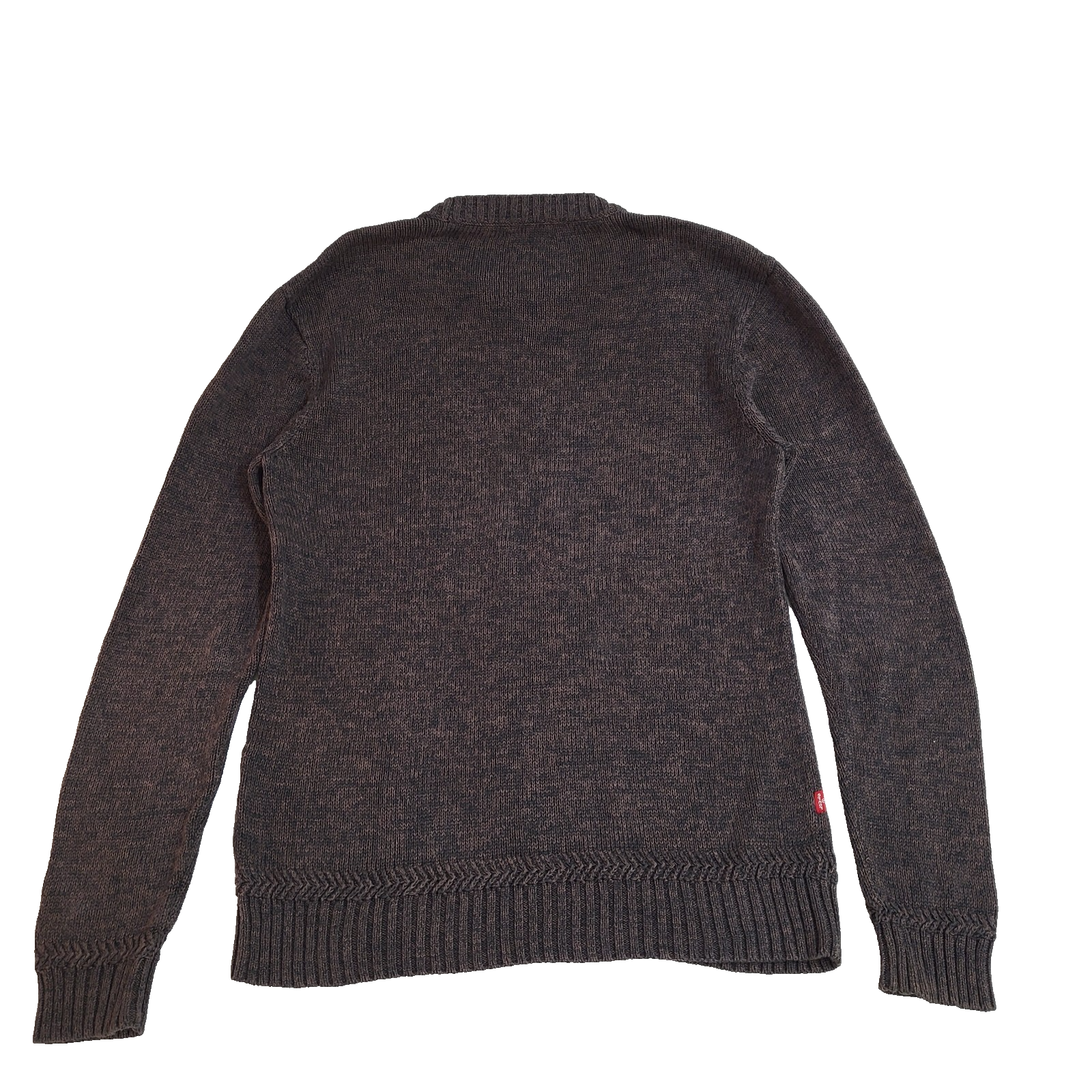 Levi's Knitted Jumper  Vintage 90s Brown Crew Neck UK Men's Size L