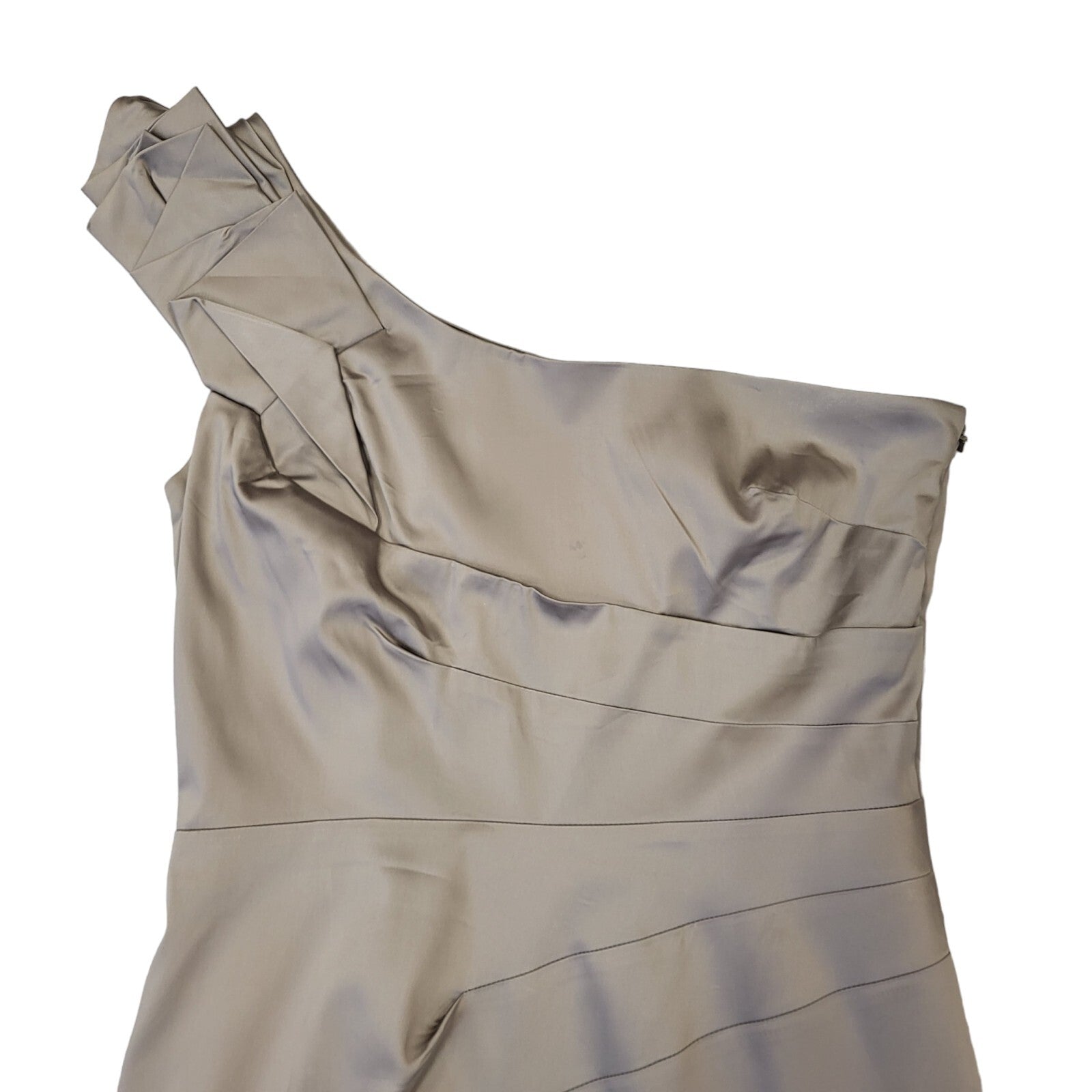 Jane Norman Vintage 90s Grey One Shoulder Dress Uk Women's Size 14