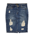 Miss Sixty Vintage Y2K   Blue Denim Straight Knee Length Skirt Womens UK S W26