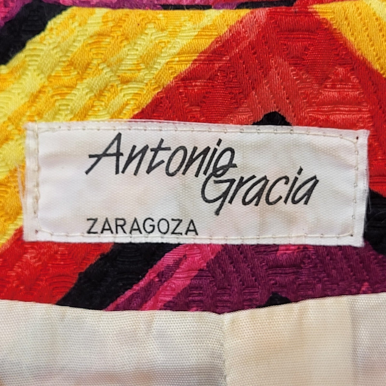 Antonio Gracia 80s Vintage Geometric Button Up Women's Jacket Size 12