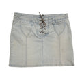 Pilot Y2k Light Blue Lace-Up Short Denim Skirt Uk Women's Size 10
