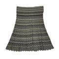 Kookai Y2K Vintage Grey Zigzag A-Line Skirt Women's Size L 12 W30