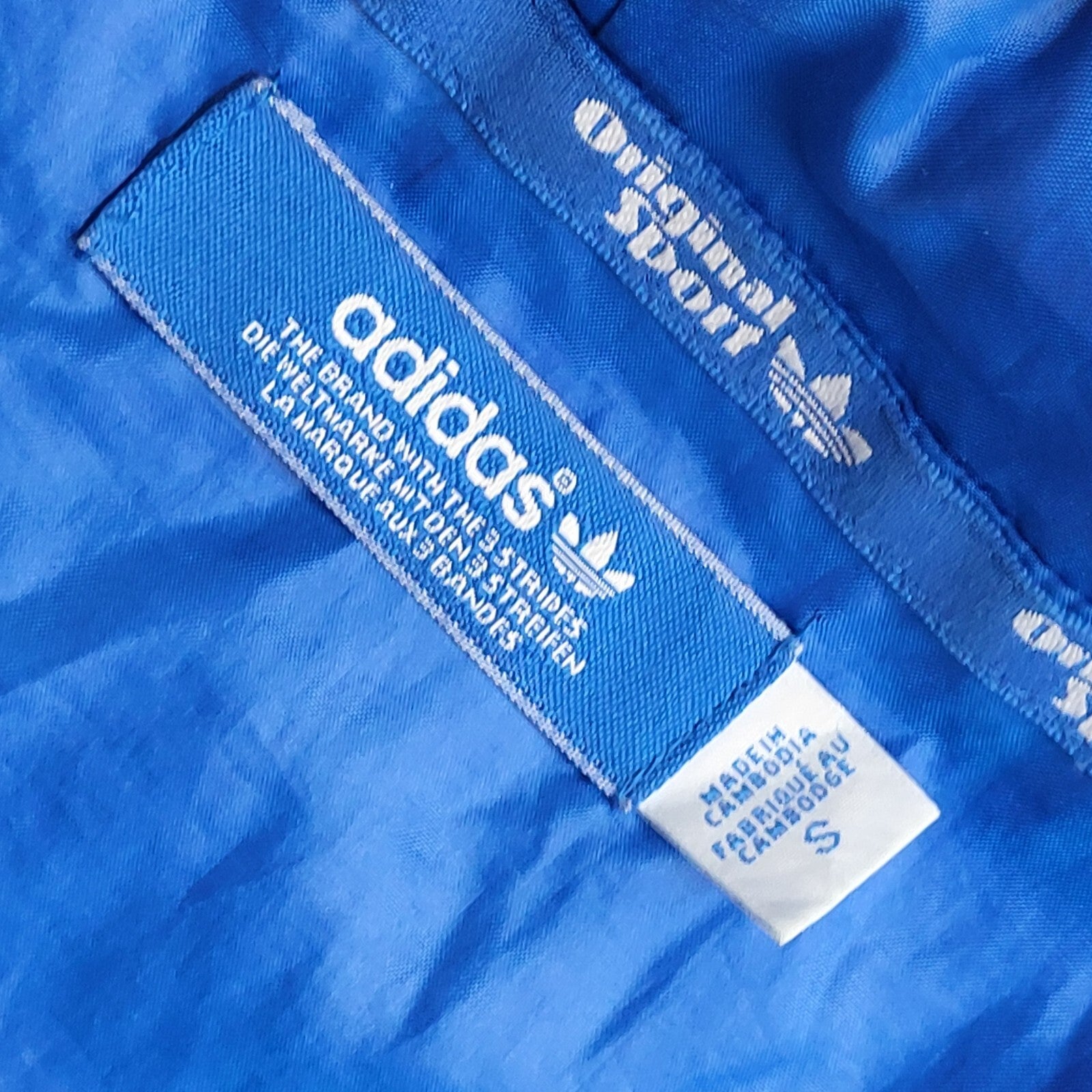 Adidas Grey Blue Vintage Y2k Windbreaker Sports Jacket UK Men's Size Small
