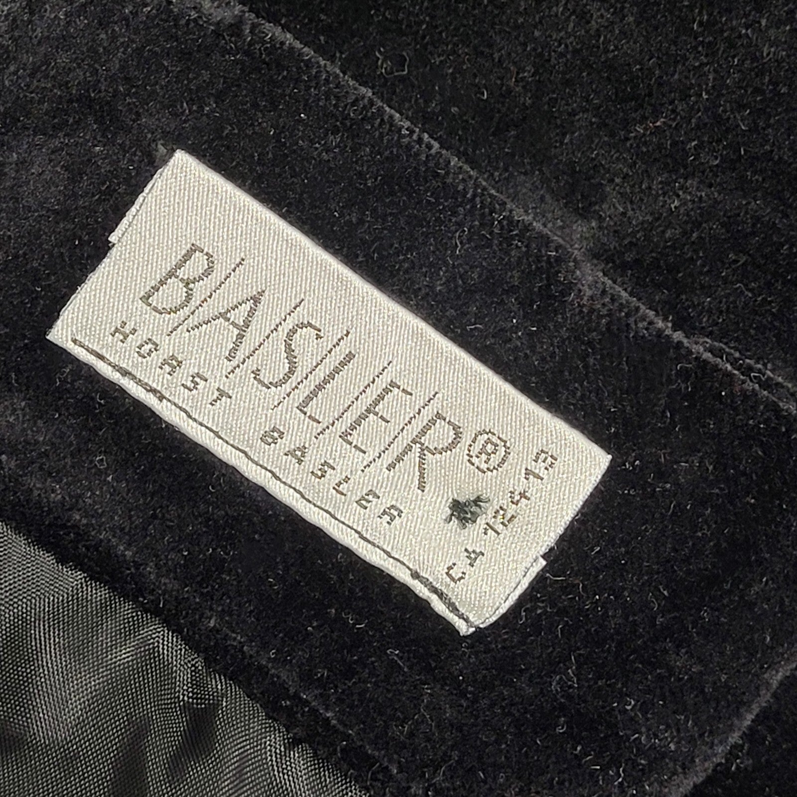 Basler Vintage 80's Black A-Line Velvet Skirt Uk Women's Size 10/12