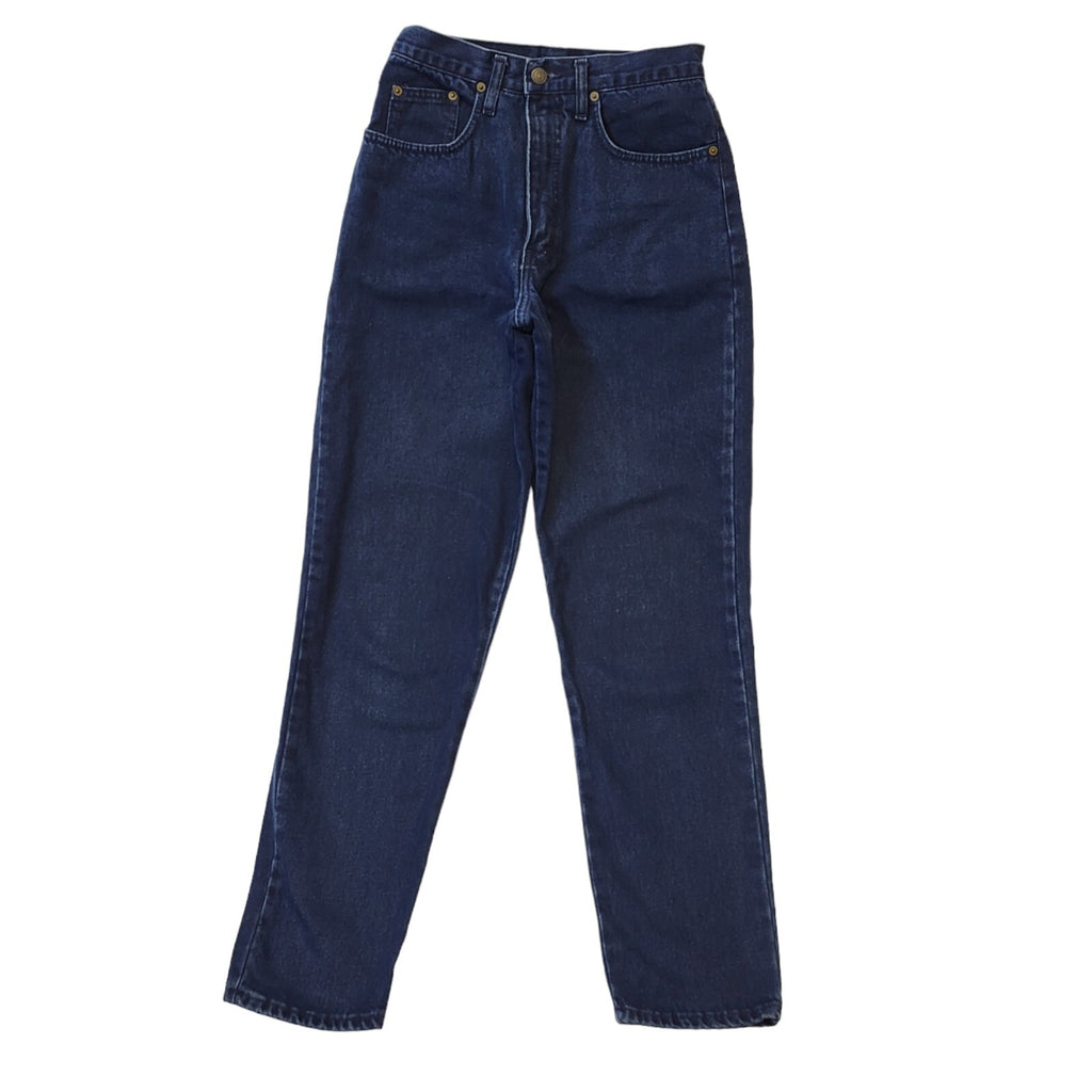 Etam 90s Vintage Dark Blue Tapered Denim Jeans Women's Size 10 W28 L30