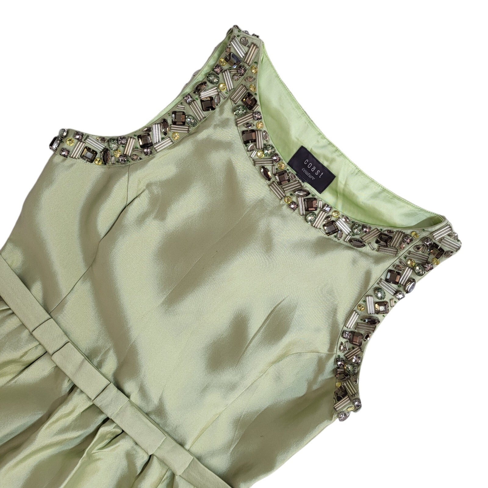 Coast Y2K Green Embellished Elizabette Dress UK BNWT Women's Size 12