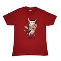Alma Mater Vintage Y2K Red Cow Print Short Sleeve T-Shirt Womens S