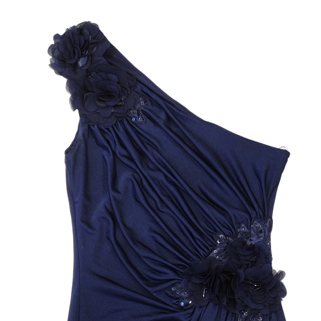 Jane Norman Y2K Navy Sleeveless Evening Dress Women's 8