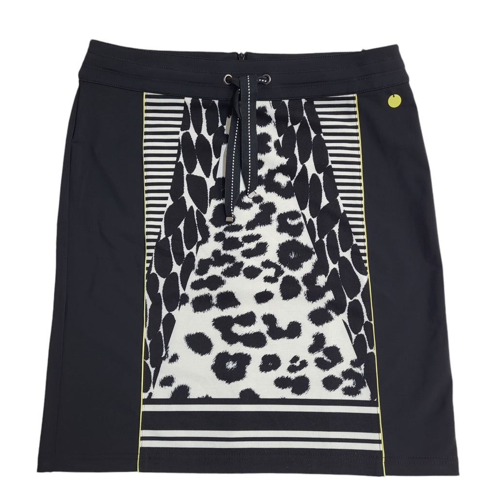 Betty Barday 90's Vintage Black Animal Print Skirt Uk Women's Size 14