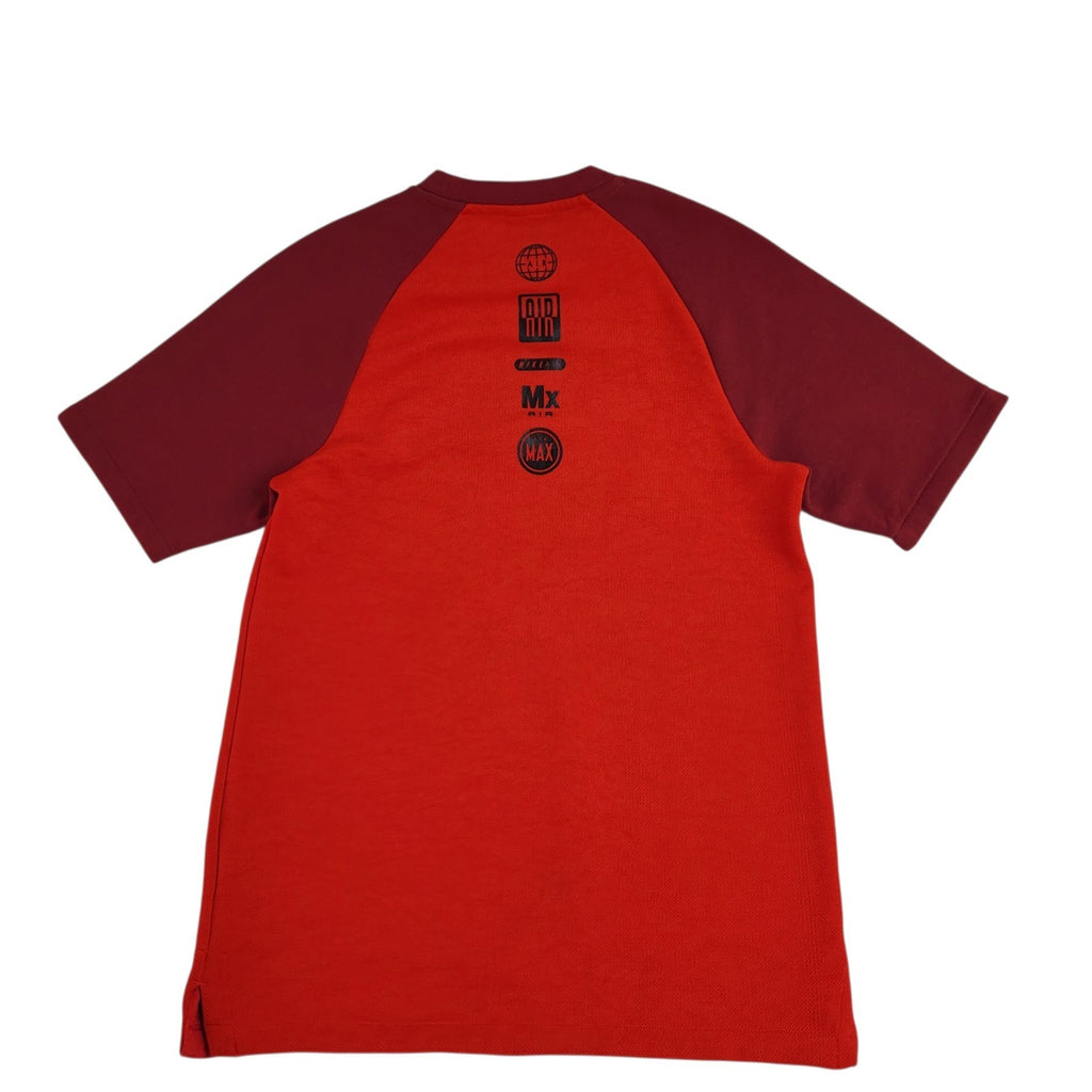 Nike Air  T-Shirt Red Crew Neck 97% Polyester Uk Men's Size M