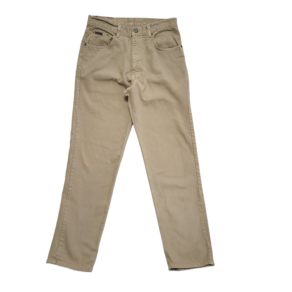 Calvin Klein Vintage 90's Beige Straight Denim Jeans Uk Men's Size M W32 L32