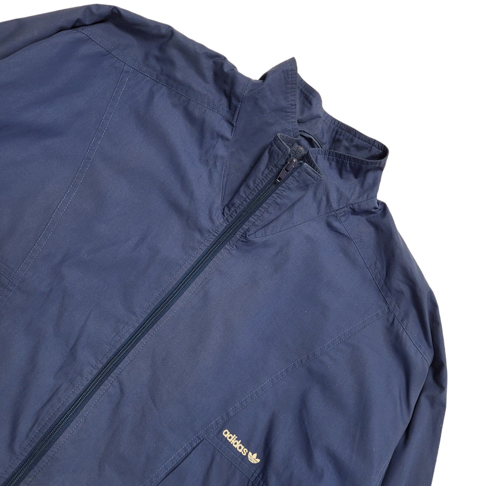 Adidas Dark Blue 90s Vintage Zipped Jacket Uk Women's Size 10