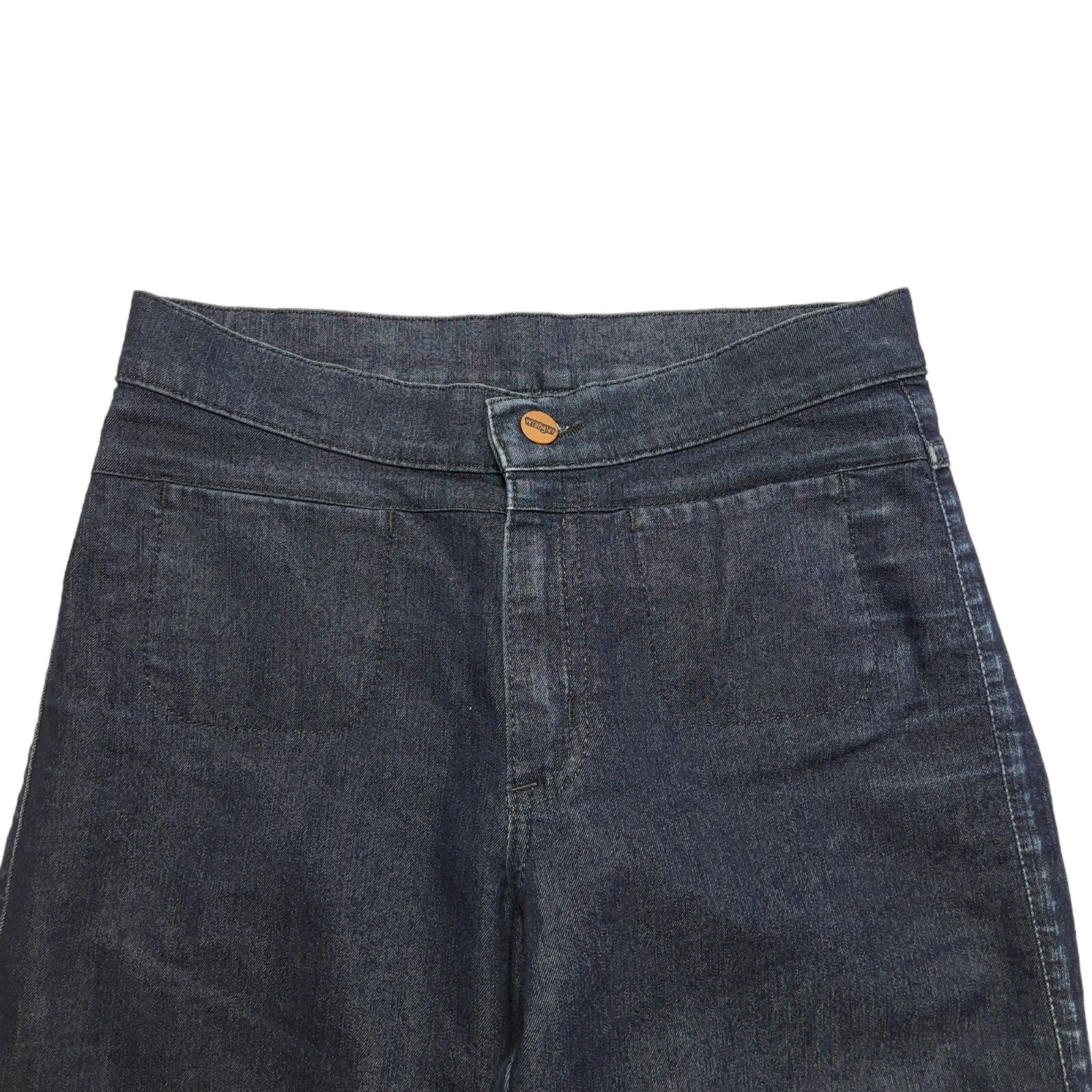 Wrangler 90s Dark Blue Wide Leg Denim Jeans Uk Women's Size 10 W28 L30