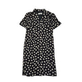 Fink 90s Vintage Black Buttoned Shift Dress Women's Size 14