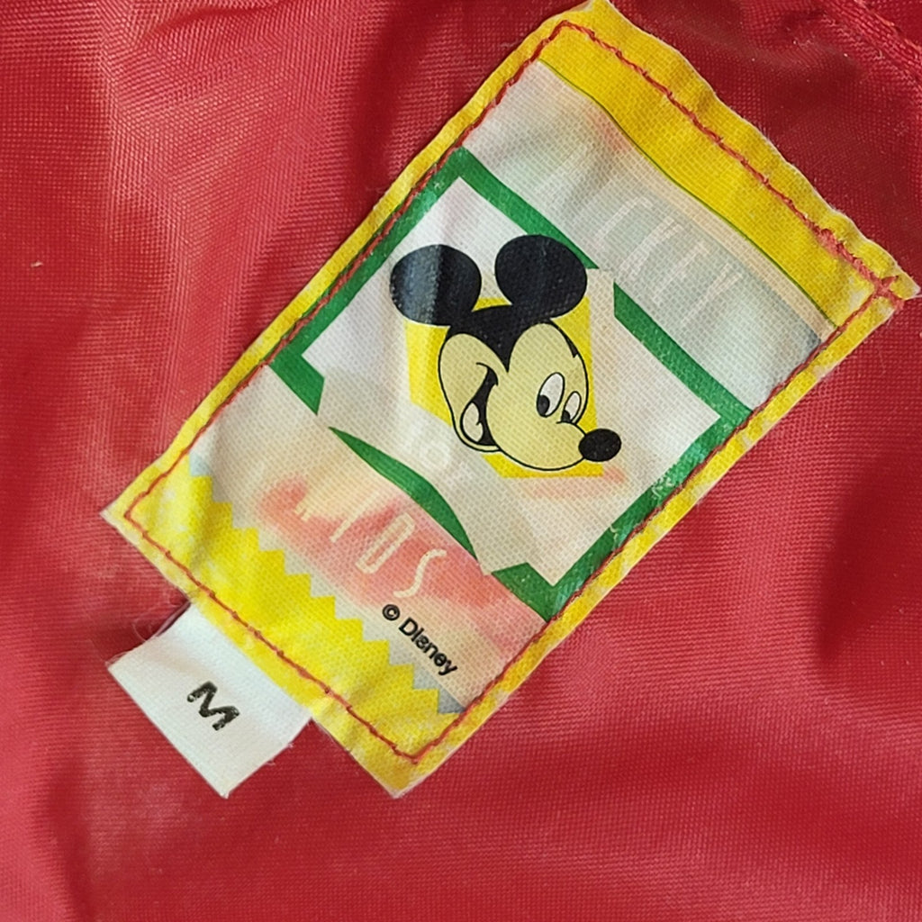 Kids Disney Red Mickey Mouse 90s Hooded Jacket UK Kids Medium