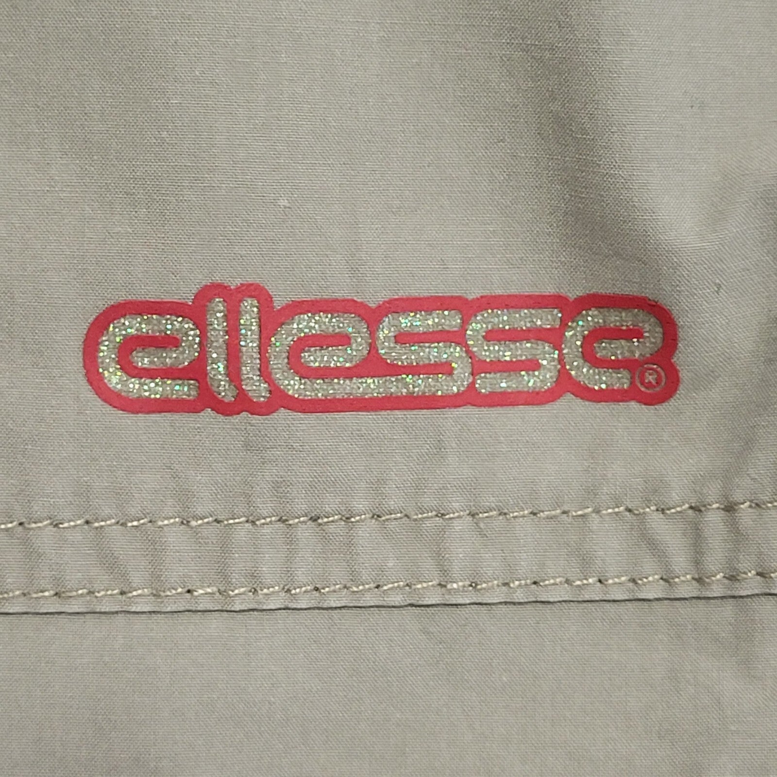 Ellesse Y2K Vintage Beige Sport Shorts Womens UK Size 12-14