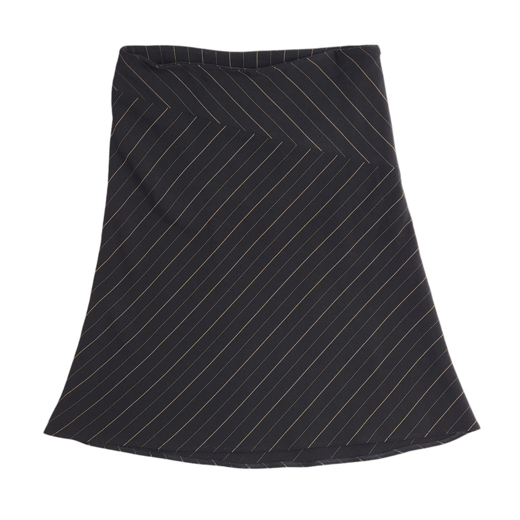 Jessica 90's Vintage Black Striped Straight Long Skirt Uk Women's Size 14 Bnwt