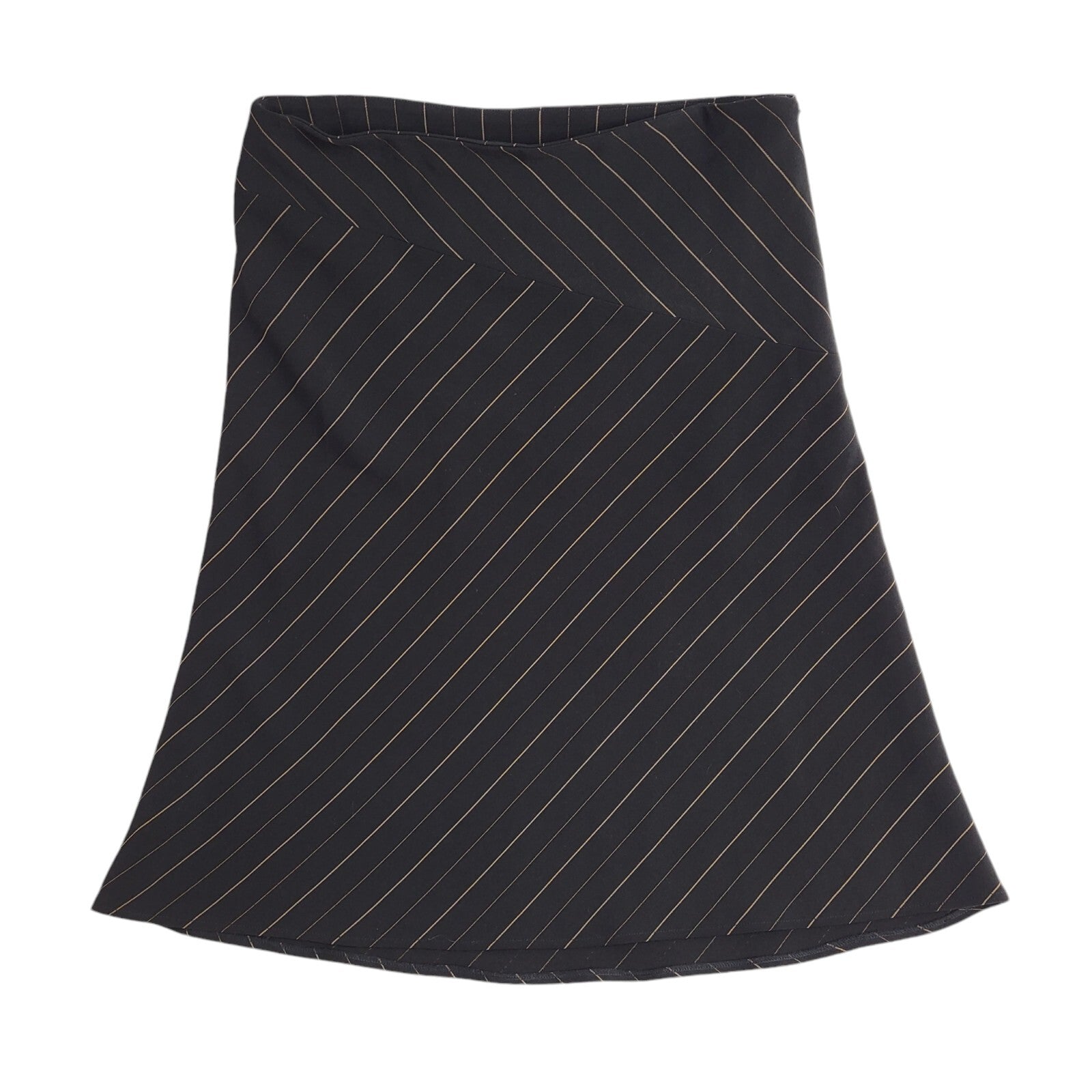 Jessica 90's Vintage Black Striped Straight Long Skirt Uk Women's Size 14 Bnwt