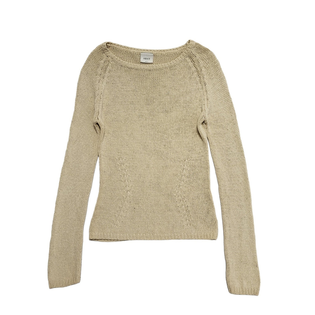 Next Vintage 90's Beige Long Sleeve Jumper UK Womens Size 8