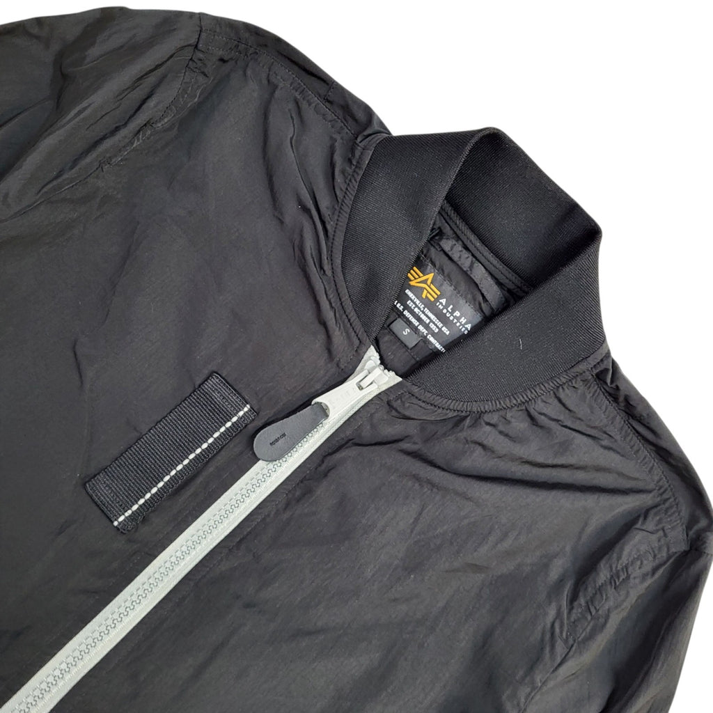 Alpha Industries Black Windbreaker Y2K Jacket UK Men's Size S