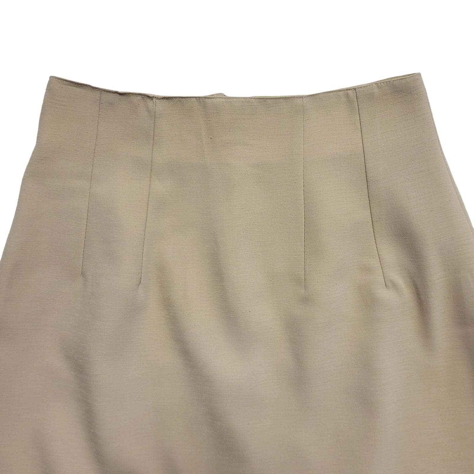 Vintage 90's Beige Back-Zip Short Skirt Uk Women's Size 8 W26