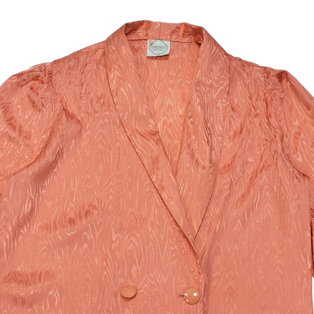 Something Special 80s Vintage Orange Buttoned Dress Women's 14
