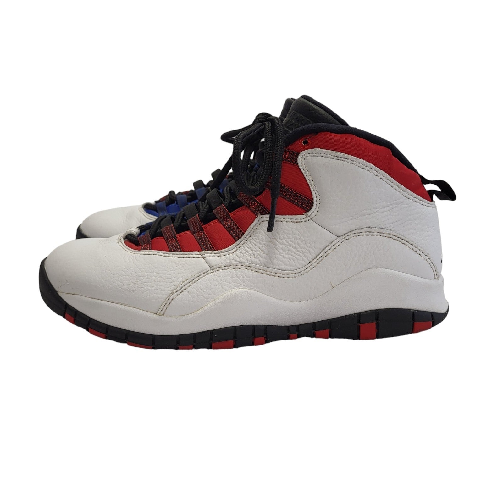 Air Jordan 10 Westbrook Claaa 2006 White & Red Lace-Up Trainers Uk Men's Size 8