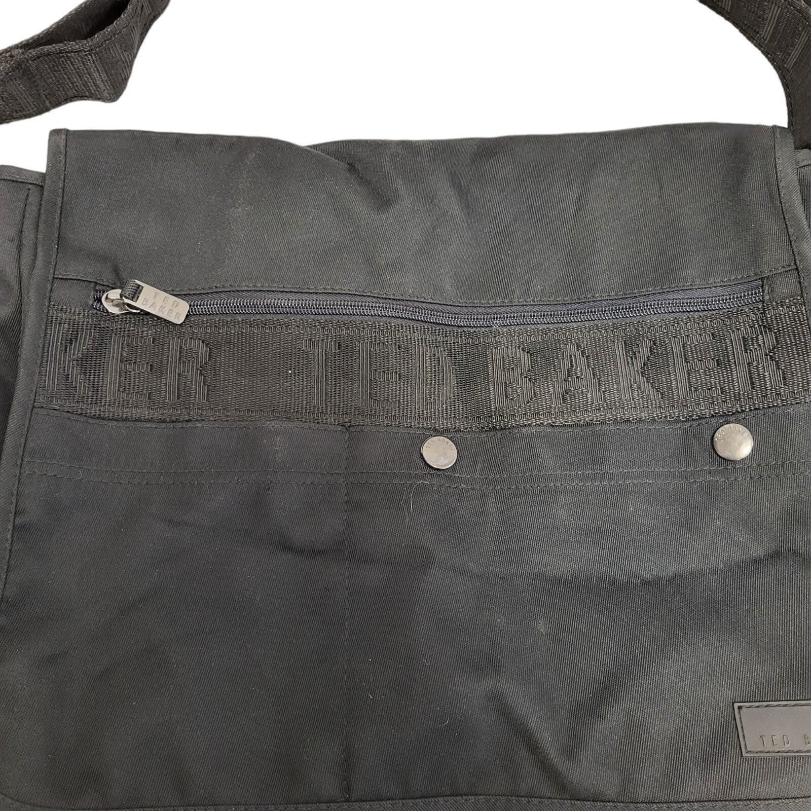 Ted Baker Black Textile Satchel Bag Uk Women's/Men's Size 12" x 16"