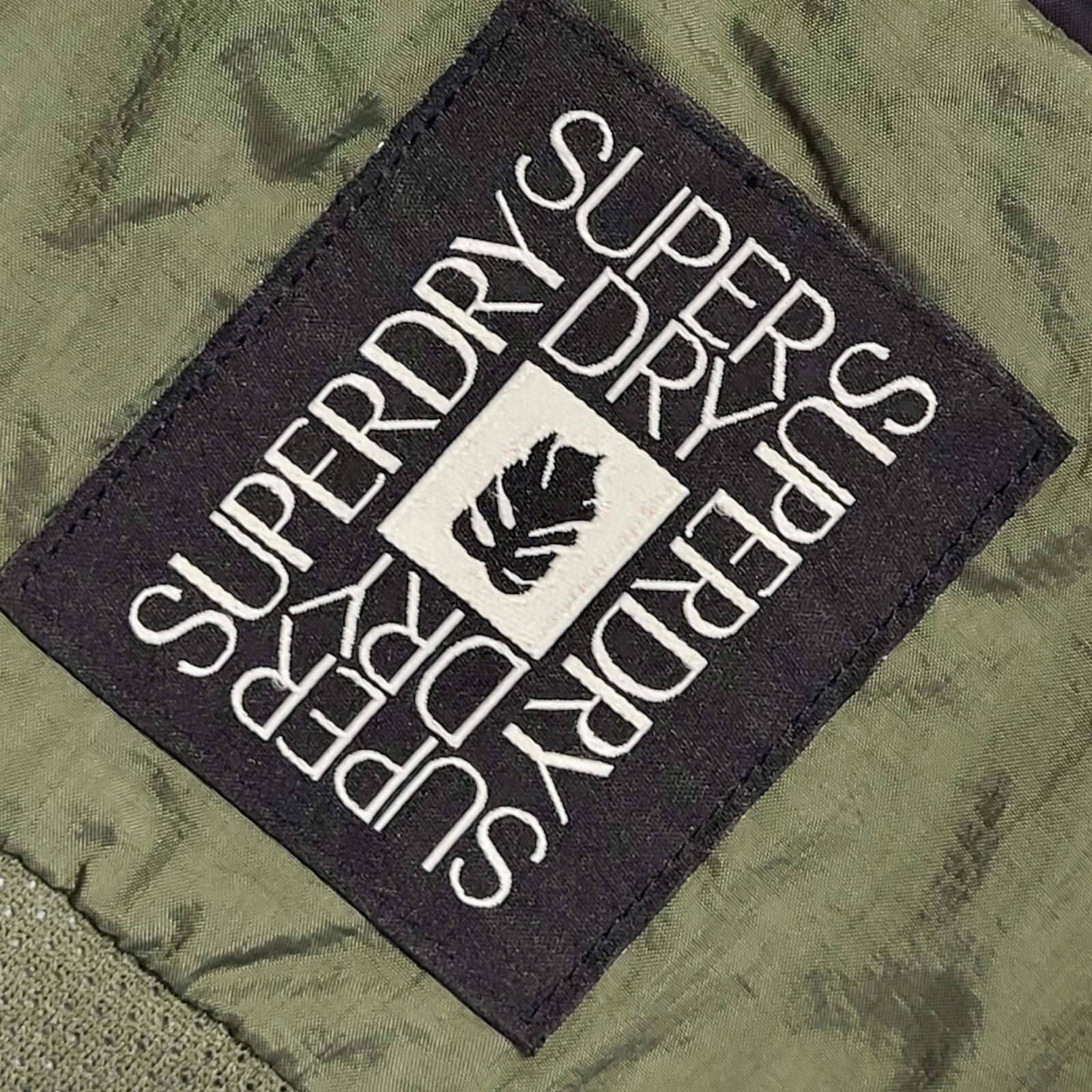 Superdry Green Black Zipped Jacket Uk Women's Size 12