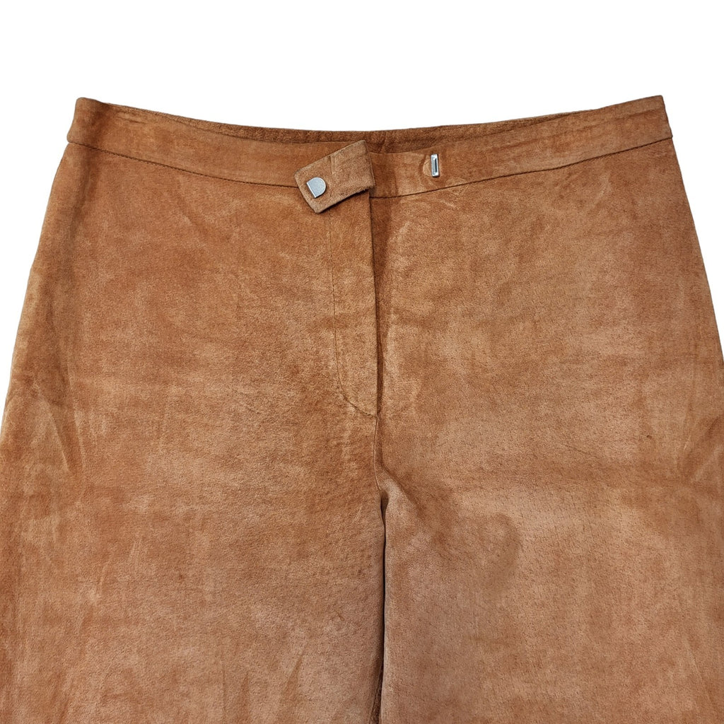 Jean Paul Y2K Vintage Brown Suede Trousers Women's Size 12 W30 L26